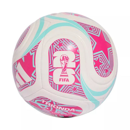adidas Pasaulio taurė '26 Trionda Club futbolo kamuolys baltas, rožinis ir mėlynas JD8054