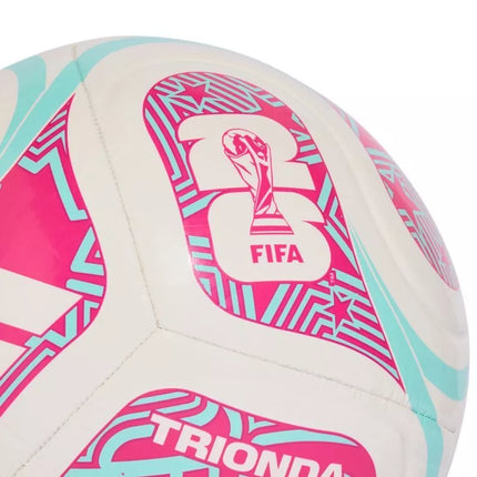 adidas Pasaulio taurė '26 Trionda Club futbolo kamuolys baltas, rožinis ir mėlynas JD8054