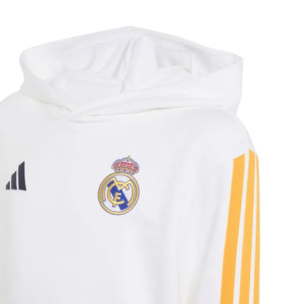 „adidas Real Madrid“ vaikiškas džemperis su gobtuvu, baltas, KG2953