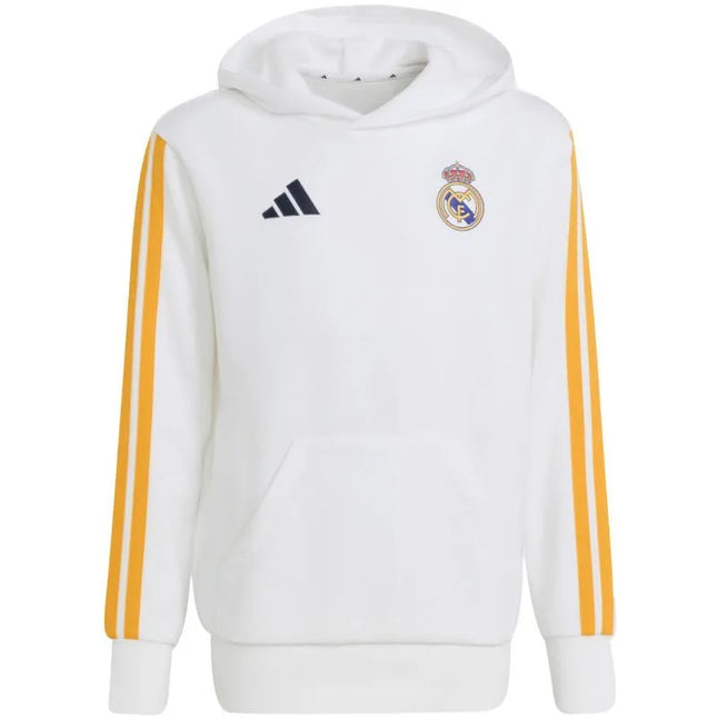 „adidas Real Madrid“ vaikiškas džemperis su gobtuvu, baltas, KG2953