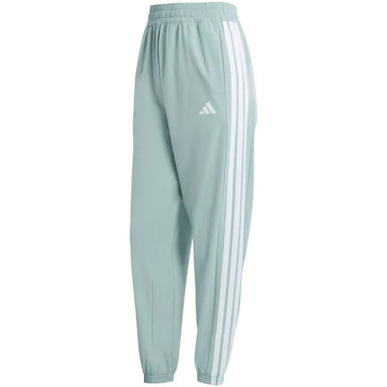 adidas Workout Essentials 3-Stripes austos moteriškos kelnės, mėtų spalvos, KC5494
