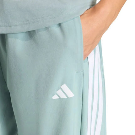 adidas Workout Essentials 3-Stripes austos moteriškos kelnės, mėtų spalvos, KC5494