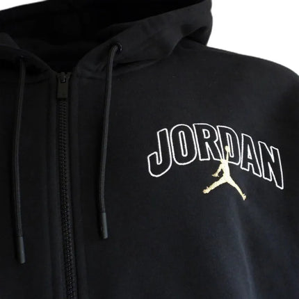 Air Jordan Brooklyn Fleece džemperis su gobtuvu ir pilnu užtrauktuku, juodas - IB7908-011