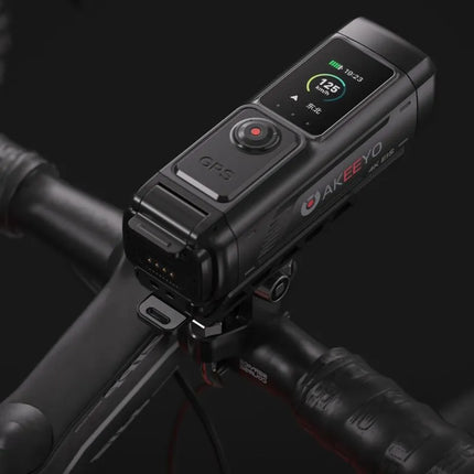 AKEEYO 730Pro 4K vaizdo registratorius ir sporto kamera dviračiams bei motociklams, tvirtinama ant vairo – juoda