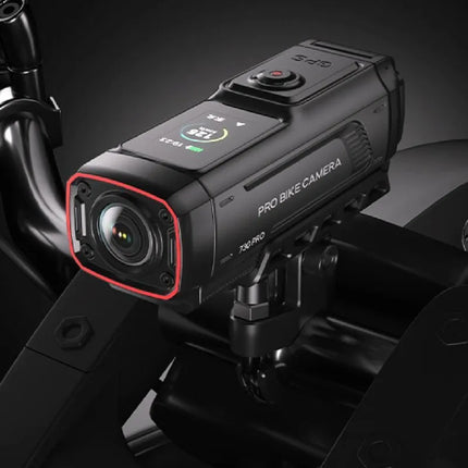 AKEEYO 730Pro 4K vaizdo registratorius ir sporto kamera dviračiams bei motociklams, tvirtinama ant vairo – juoda