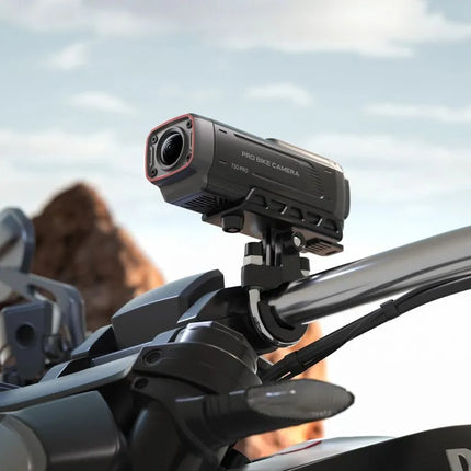 AKEEYO 730Pro 4K vaizdo registratorius ir sporto kamera dviračiams bei motociklams, tvirtinama ant vairo – juoda