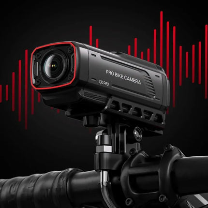 AKEEYO 730Pro 4K vaizdo registratorius ir sporto kamera dviračiams bei motociklams, tvirtinama ant vairo – juoda