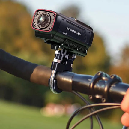 AKEEYO 730Pro 4K vaizdo registratorius ir sporto kamera dviračiams bei motociklams, tvirtinama ant vairo – juoda