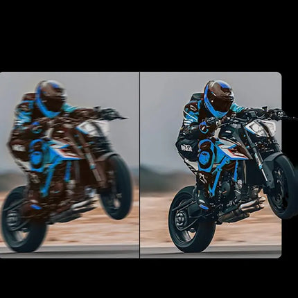 AKEEYO AKY-710S 4K sportinė vaizdo kamera motociklo vairui – juoda