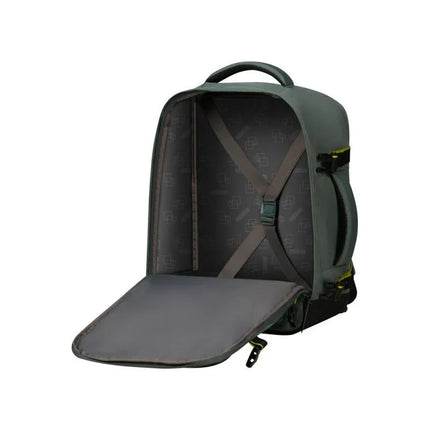 American Tourister Take2Cabin MS rankinė kuprinė skrydžiams su „Wizz Air“ – tamsiai žalia