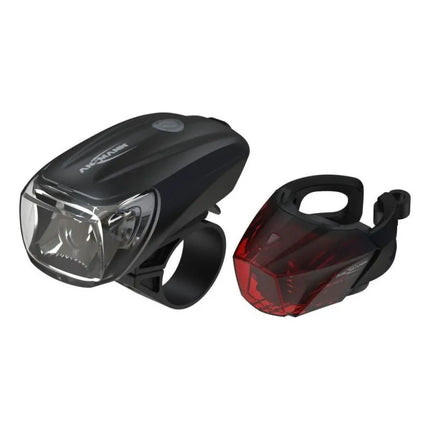 Ansmann 1600-0254 dviračio žibintai, priekinis ir galinis komplektas, LED