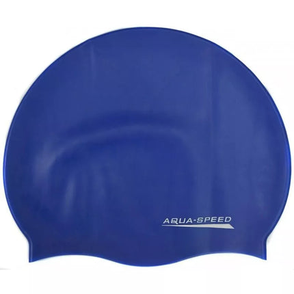 AQUA-SPEED MONO plaukimo kepuraitė tamsiai mėlyna 01 111