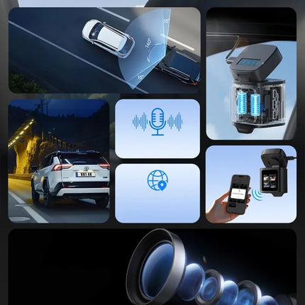Automobilinė vaizdo kamera Baseus PrimeTrip VD1 Pro 4K - juoda