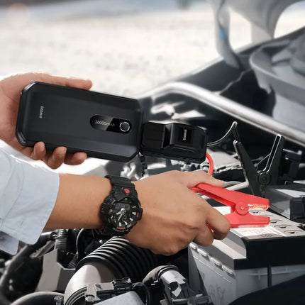 Automobilinis užvedimo įrenginys (Jumpstarter) Baseus Power Starter 10000mAh 12V (1000A / 500A) + laidai su krokodilais, juodas (C00245501113-00)