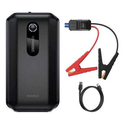 Automobilinis užvedimo įrenginys (Jumpstarter) Baseus Power Starter 10000mAh 12V (1000A / 500A) + laidai su krokodilais, juodas (C00245501113-00)
