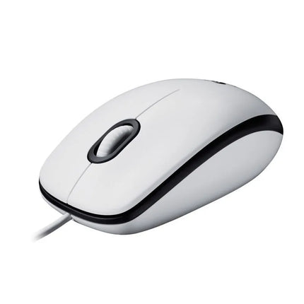 Baltos spalvos „Logitech M100“ pelė