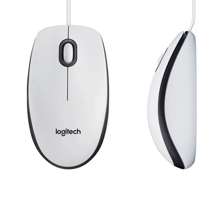 Baltos spalvos „Logitech M100“ pelė