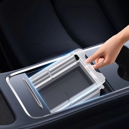 Baseus T-Space serijos automobilinis organizatorius, skirtas Tesla Model 3 / Y - pilkas