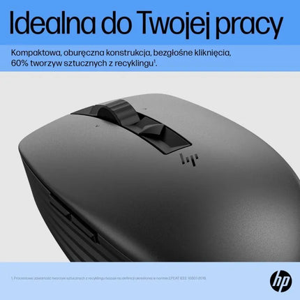Belaidė įkraunama tylioji pelė HP 710, juoda, su baterija, 6E6F2AA