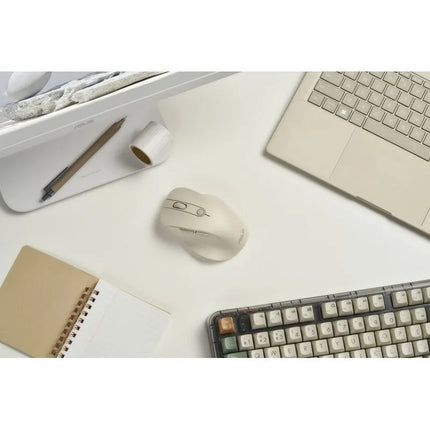 Belaidė pelė ASUS MD105, „Milky White“, 2400 DPI, dviejų režimų belaidė, 2,4 GHz ir „Bluetooth“