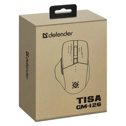 Belaidė pelė Defender GM-126 Tisa RF+BT, optinė, 1600 dpi, 6 mygtukų, balta