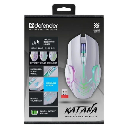 BELAIDĖ PELE DEFENDER GM-511 KATANA RF 3200dpi 7P BALTA