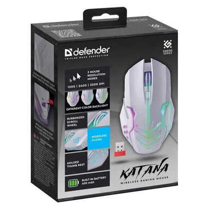 BELAIDĖ PELE DEFENDER GM-511 KATANA RF 3200dpi 7P BALTA