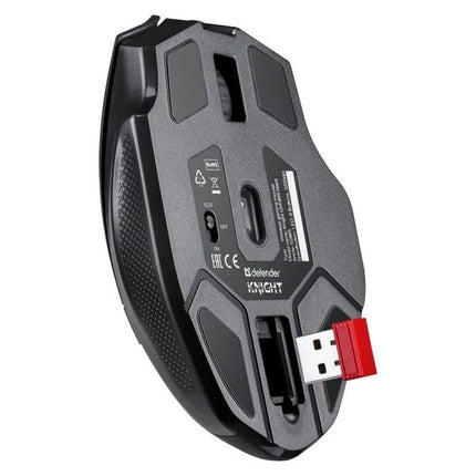 Belaidė pelė Defender GM-885 Knight RF, 3200 dpi, 8 klavišai, juoda