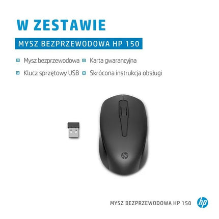 Belaidė pelė HP 150, juoda, 2S9L1AA