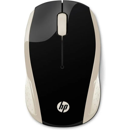 Belaidė pelė HP 200, „Silk Gold“ (šilkinė auksinė), juoda ir auksinė, 2HU83AA
