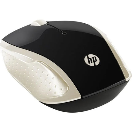 Belaidė pelė HP 200, „Silk Gold“ (šilkinė auksinė), juoda ir auksinė, 2HU83AA
