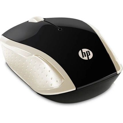 Belaidė pelė HP 200, „Silk Gold“ (šilkinė auksinė), juoda ir auksinė, 2HU83AA