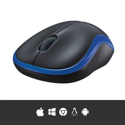 Belaidė pelė Logitech M185 910-002236 (optinė; 1000 DPI; mėlyna)