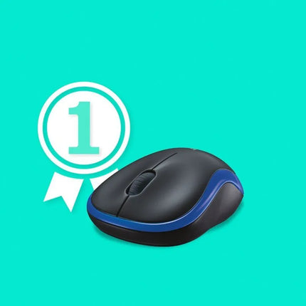 Belaidė pelė Logitech M185 910-002236 (optinė; 1000 DPI; mėlyna)