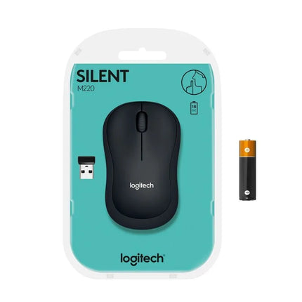 Belaidė pelė Logitech M220 Silent 910-004878 (optinė; 1000 DPI; juoda)