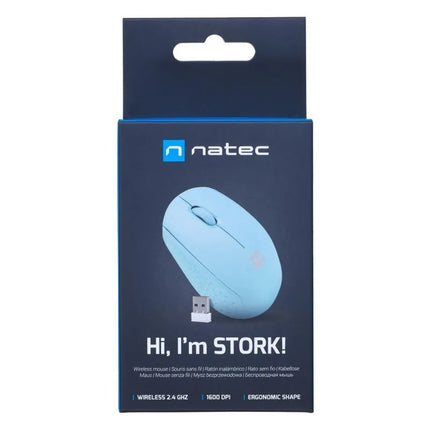 Belaidė pelė NATEC STORK 1600 DPI, mėlyna, NMY-2001
