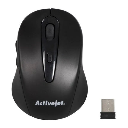Belaidė USB pelė Activejet AMY-213 (optinė; 1600 DPI; juoda)