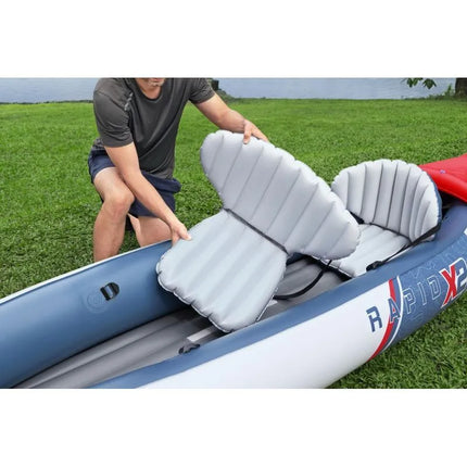 Bestway 65077/25 sportinė vienvietė pripučiama baidarė, daugiaspalvė, akrilnitrilo butadieno stireno kopolimeras (ABS), aliuminis, polipropilenas (PP), polivinilchloridas (PVC)