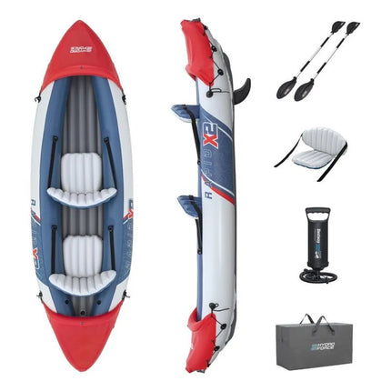 Bestway 65077/25 sportinė vienvietė pripučiama baidarė, daugiaspalvė, akrilnitrilo butadieno stireno kopolimeras (ABS), aliuminis, polipropilenas (PP), polivinilchloridas (PVC)