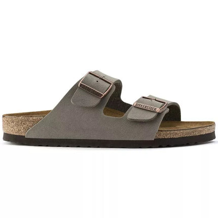 „Birkenstock Arizona Birko-Flor Nubuck Stone“ pilki moteriški/vyriški įspiriami sandalai (0151211)