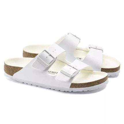 Birkenstock Arizona Birko-Flor Reguliarios Moteriški/Vyriški Basutės Platiems Kojoms Vasarai, Baltos (1019061)