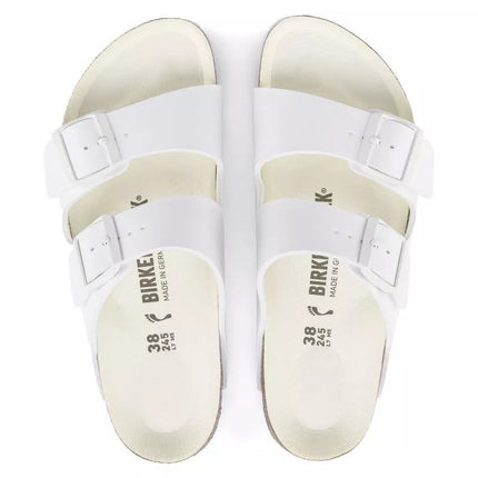 Birkenstock Arizona Birko-Flor Reguliarios Moteriški/Vyriški Basutės Platiems Kojoms Vasarai, Baltos (1019061)