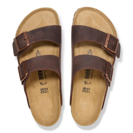 Birkenstock Arizona Nubuk Habana Siauri Rudi Moteriški/Vyriški Šlepetės (52533)