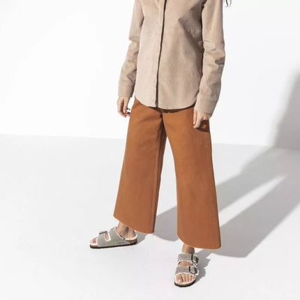„Birkenstock Arizona Shearling Stone Coin“ moteriškos/vyriškos izoliuotos šlepetės, zomšas su avikailiu, siauros (1017403)