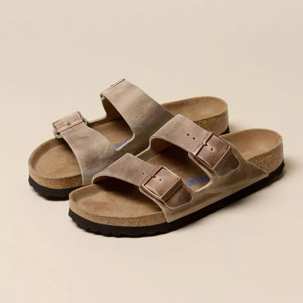 Birkenstock Arizona Soft Footbed Oiled Leather Tabako Rudos Siaurū Moteriŗki/Vyriŗki Basutės (0552813)