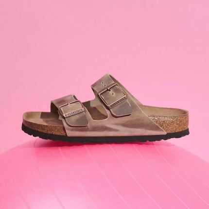 Birkenstock Arizona Soft Footbed Oiled Leather Tabako Rudos Siaurū Moteriŗki/Vyriŗki Basutės (0552813)