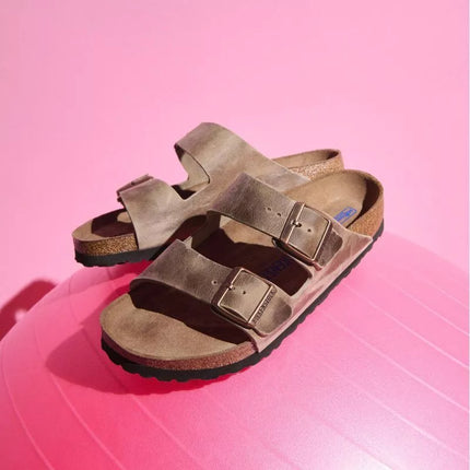Birkenstock Arizona Soft Footbed Oiled Leather Tabako Rudos Siaurū Moteriŗki/Vyriŗki Basutės (0552813)