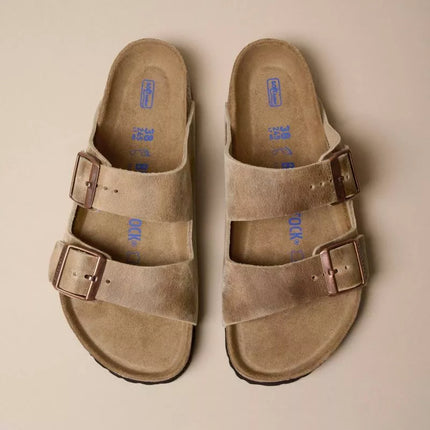 Birkenstock Arizona Soft Footbed Oiled Leather Tabako Rudos Siaurū Moteriŗki/Vyriŗki Basutės (0552813)