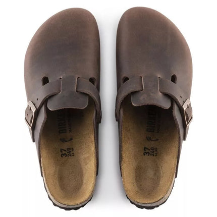 Birkenstock Boston Habana alyvuotos odos moteriški/vyriški klumpiai (įprasto pločio/platesni) (0860131)