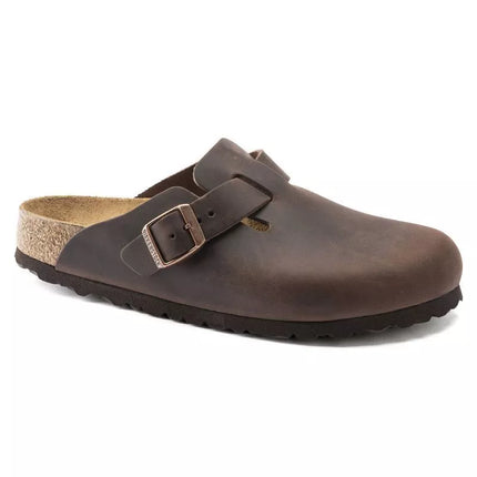 Birkenstock Boston Habana alyvuotos odos moteriški/vyriški klumpiai (įprasto pločio/platesni) (0860131)